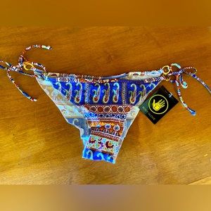 NWT Body Glove Womens India Brasilia Rio Brazil Rouch Bikini Bottom Abyss L